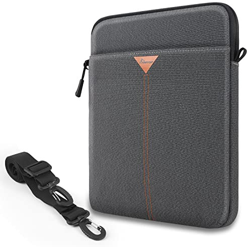 SIMTOP Tablet Tasche für 12.9 Zoll,Umhängetaschen mit Aufbewahrungstaschen,kompatibel mit ipad air 2023 ipad 9 Generation Tasche,wasserdichte Tablet-Zubehör,Herren Taschen Umhängetasche (Grau)