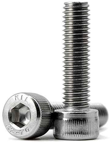 M6 x 20mm 30PCS vis cylindrique à six pans creux selon la norme,acier inoxydable 304 Entièrement Filetée Boulons