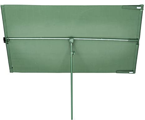 blumfeldt Sonnenschirm für Balkon Rechteckig, Sonnenschirm mit LED Beleuchtung, Wasserdicht & UV-Schutz, Balkon Sonnenschirm für Terrasse & Garten, Höhenverstellbarer Balkon Schirm Sonnenschutz