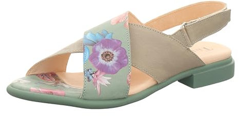 Think! Damen Kamaa Chromfrei Gegerbte Nachhaltige Riemchen Think Sandale Damen KAMAA Sandale 9010 VERDOLINO/KOMBI 38 EU, 9010 Verdolino Kombi, 38 EU