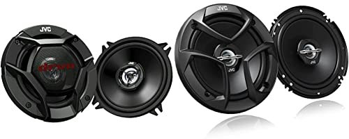 JVC CS-DR520 & CS-J620 Altavoces Coaxiales de 2 Vías de 13 cm & 16 cm | Altavoces para el Coche con Sonido Envolvente. Color Negro