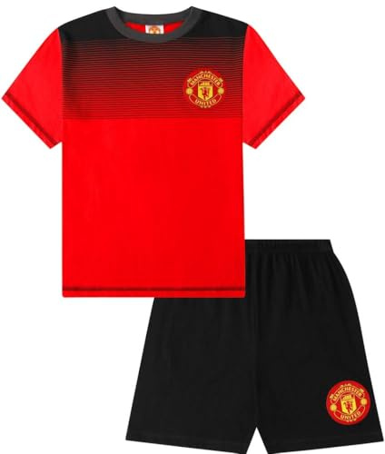 Manchester United Football Club Kurzer Schlafanzug Baumwolle Rot Schwarz