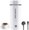 Portable Travel Electric Kettle - 350ml Fast Boil Stainless Steel Mini With Automatic Shut-off, 3 in 1 One Cup Hot Water Boiler for Tea Coffee - White