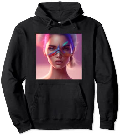 Frauen Meerjungfrau bunte Flossen rosa Sonnenuntergang Reise Insel Geschenk Pullover Hoodie
