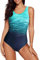 Aleumdr Badeanzug Damen Bauchweg Einteiliger Badeanzüge für Damen Sport Bademode Push Up Figurformend Schwimmanzug Damen Rückenfrei Monokini Damen sexy Badeanzug für Mollige，Hellgrün XL