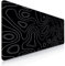 Nyfter - 3XL Gaming Mauspad Schwarz im Topography Design 1200 x 600mm Premium Mousepad Size Groß vernähte Kanten langlebig mit high-end Glide und Anti-Rutsch Speed Gaming Mauspad