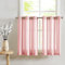 TOPICK Rideaux Voilage Court à Rayures Rose 90x60 cm, Voilages et Brise-Bise Rayés Intérieurs Translucides, Moderne pour Salon Chambre Enfant Adult Lot de 2