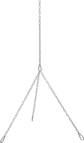 Cook King Ketten & Karabinerhaken für Schwenkgrill | Zubehör für Dreibein | Perfekt für Grillrost, Kessel & Wok | Verzinktes Metall | 1x150 cm + 3x50 cm Ketten | Hochwertig & stabil | Silber