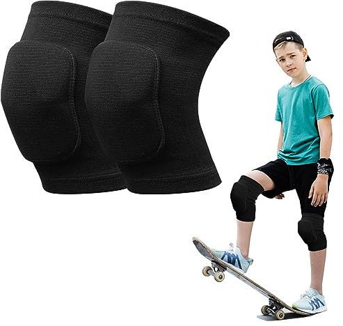 HOSSOM Volleyball Knieschoner,1 Paar Verdickung Anti-Kollision,Knieschoner Tanz Knieschoner Weich Knieschoner Hochelastische Herren Damen für Tanzen Basketball Tennis Laufen MTB Yoga (S)