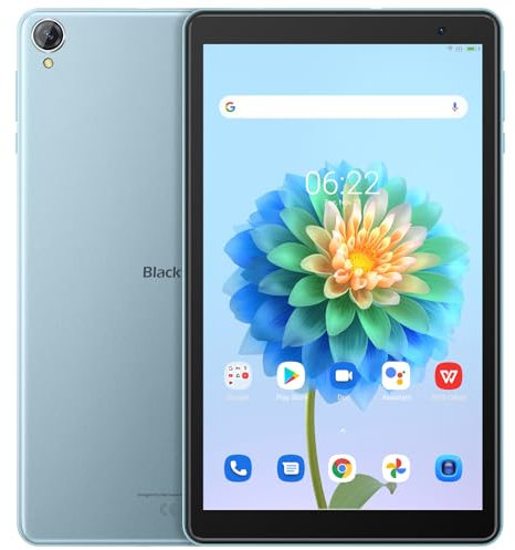 Blackview Tab 5 Tablet 8 Inch, Quad-Core Android 12 Tablets 5GB RAM 64GB ROM Expand to 1TB, 1280*800 HD+ IPS Screen with Read Mode, 5580mAh Battery, Dual BOX Speaker, WiFi, Bluetooth, Google Play-Blue