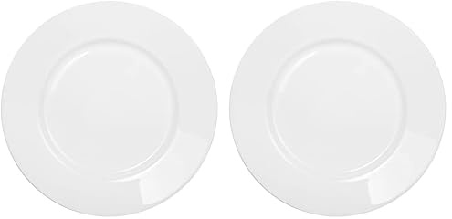 Dajar Speiseteller Every Day, Glas, Weiß, 24 cm, 24 x 24 x 2,1 cm (Packung mit 2)