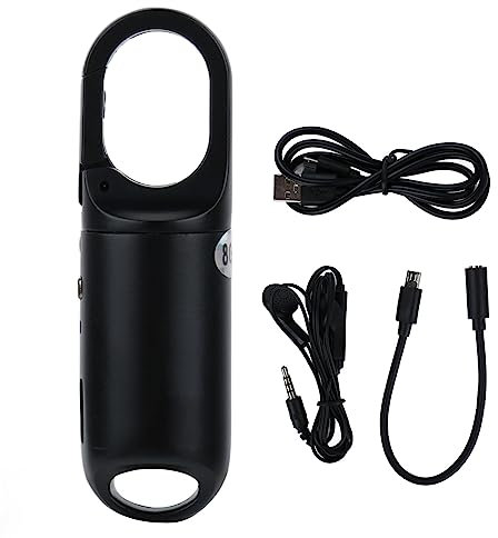 Cyrank Keychain Voice Recorder, 8gb Recording Device Audio Recorder Wearable Recording Device Pocket Recording Device for Lecture Interview Meeting