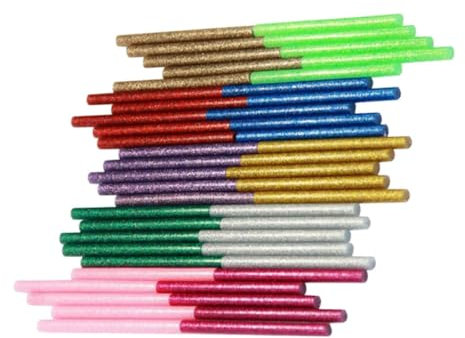 Operitacx 200pcs Glue Sticks Mini Hot Melt Glue Strips for Crafting Decor School Projects DIY Random Color