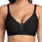 BH Damen Ohne Bügel Nahtloser Glatter Weicher BH Modische Spitze Mesh Tiefes V-Ausschnitt Bequemer BHS Gepolsterter BHS Bustier Bügellos Soft Bra Seamless Bralette T-Shirt (Schwarz, 2XL)
