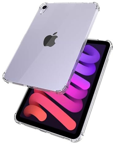 LIUZIHAN Funda para iPad Mini 7 (2024), Carcasa de TPU Suave Transparente Ultradelgado, Anti-caída, Case Fundas para iPad Mini 7 (2024).(Transparente)