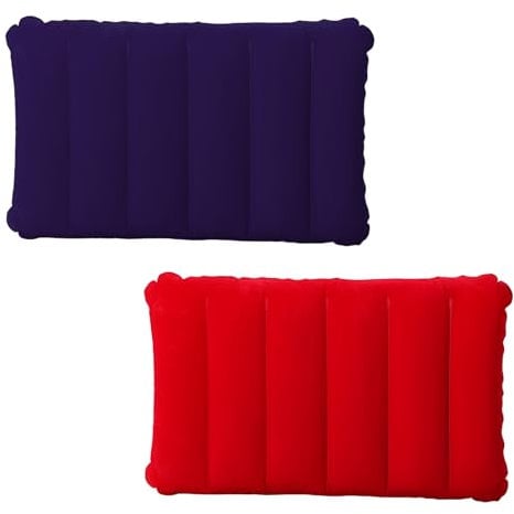 LIURFLNC 2 Stück Aufblasbares Kissen, Komfortables Reisekissen Sitzkissen Aufblasbar, Camping Luftkissen Kissen Aufblasbar, Strandkissen Aufblasbares Sitzkissen für Outdoor Reisen Wandern