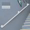 Hamankim Corrimano per Scale da 30 cm-600 cm, Supporto per Binario per Loft Domestici 200 kg - Kit Completo, corrimano in Ferro battuto in Metallo Bianco, Facile da installare(80cm)
