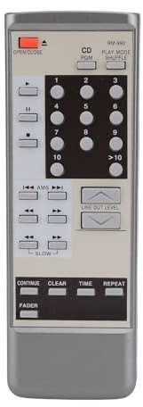 Disc CD Player Remote Control, Replacement Remote for CDP497 CDP590 CDP790, CDP970 CDP990 CDP991, RM 990 Compatible Remote