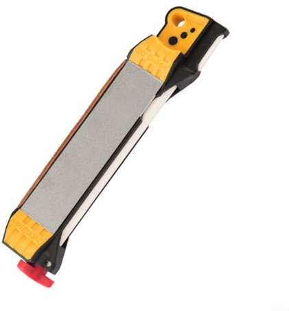 AIDNTBEO Multifunctional Cutter Sharpener -adamas Double Sided Stone - Outdoor Field Knifes Sharpener - Fish Hook & Pointed Tools Sharpener For Garden Outdoor Camping Kitchen(Yellow)