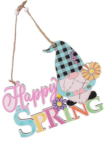 Holzschild zum Aufhängen, Osterschild, Türdekorationen für Ostern, Frühling, Party, Innen- und Außenbereich, Osterkranz