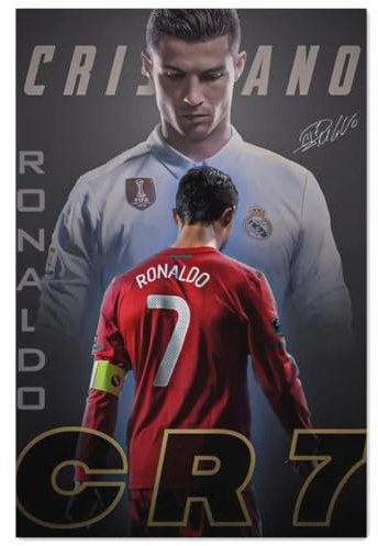 Generisch Fußballstar-Poster,Fußballstars Kunstdruck – Künstlerische Leinwand-Wanddekoration 40x60 cm(ohne Rahmen) (G)