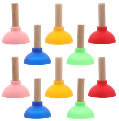 Garneck 10 Stück Mini Kolbensauger Zauberer Requisiten Lustiges Badezimmer Puppenhaus Zubehör Kleiner Pömpel Toilettenpömpel Ornament Toilettenstanzer Spielpömpel Süßes Süßer Streich Spielzeug