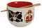 Elbenwald - One Piece - Monkey D. Luffy Ramen Bol avec baguettes 500 ml Céramique Blanc