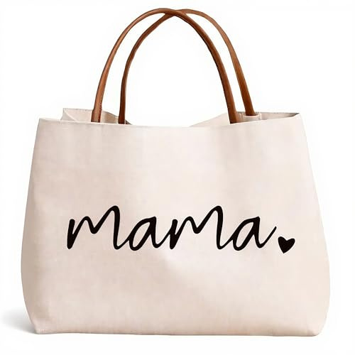 kiimiipa Geburtstagsgeschenk Für Mama Canvas Tragetasche,Geschenke Für Mama Zum Geburtstag Weihnachten Muttertag,Mama Geschenk Baumwollbeutel,Stofftasche Geschenk Mutter Mama Geburtstag