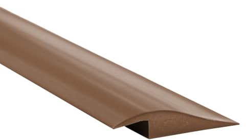 Quest Übergangsprofil PVC 50x7 mm selbstklebend - Braun, 1 m | Selbstklebende Übergangsleiste für Fliesen, Teppich & Laminat, gleicht Höhen aus, reduziert Stolperfallen, ohne Werkzeug