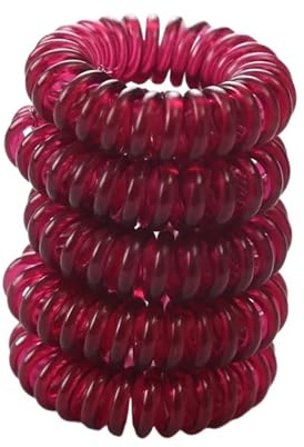 Haargummi FüR Telefonkabel 10 Stück bunte elastische Haargummis, Telefonkabel, Kunststoff-Haarband, Gummi-Scrunchies, Haar-Accessoires, Kopfbedeckung, Stretch-Kopfband(10 pcs wine red)