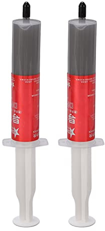 Haofy CPU Thermal Paste Good Conduction 2Pcs Grey Syringe Design Compound for Computer Graphics Card High Thermal Conductivity Demand