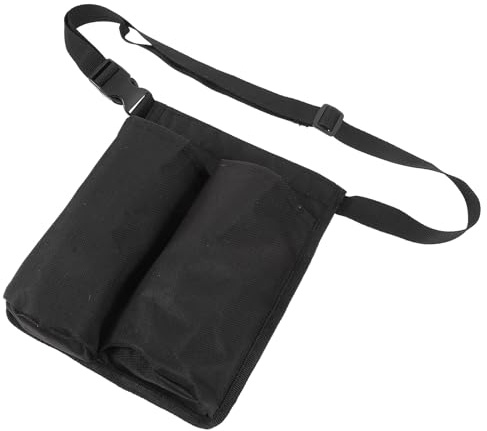 DIYEAH Pochette de Rangement Noire pour Bouteilles D’huiles Essentielles, Paquet à Taille 20x25 Cm, Organiseur Léger et Résistant pour Massage, Transport Facile et Protection Solide,