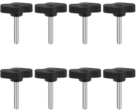 JJWNMLL 8pcs Tornillos Moleteados, M4*30mm tornillos con mango, Asas Ajustables tornillo de sujeción para máquinas herramientas, muebles