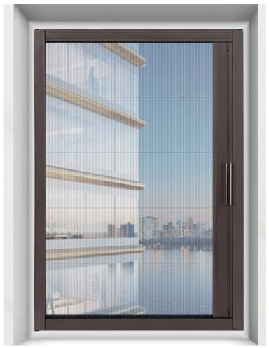 APMOE Extensible Correderas Mosquiteras para Ventanas Abatibles a Medida | Plegable e Invisible Tela Rede Mosquitera para Ventana Corredera Sin Taladrar, con Aluminio Marco