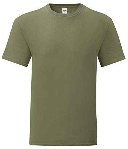 Fruit of the Loom Iconic T-Shirt Größe S - 5XL, Größe:S, Farbe:Oliv