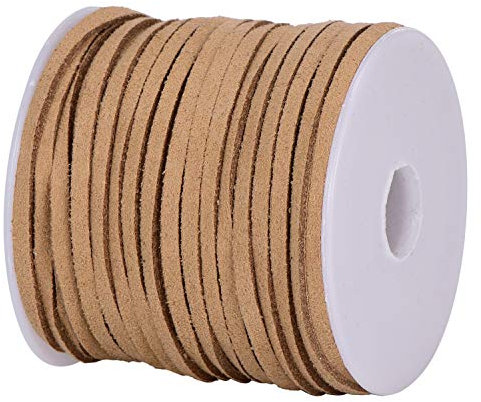 DonDon Veloursband 3 mm DIY 30 Meter Velours Rolle - Hellbraun