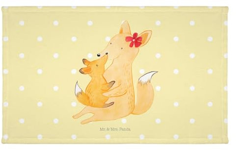 Mr. & Mrs. Panda Gäste Handtuch Fuchs Mama - Geschenk, Mutter, Lieblingstochter, Muttertag, Sport Handtuch, Opa, Kinder Handtuch, Reisehandtuch,