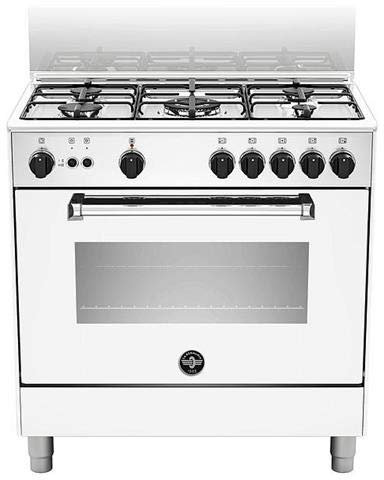 Bertazzoni La Germania Americana AMN855GBV - Cucina (Piano cottura, Bianco, Pulsanti, Manopola, Nero, Fronte, Gas)