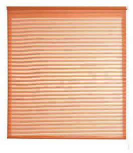 Estoralis | Robert | Estor Enrollable Diseño Moderno | Translúcido Rayas | Naranja | 110 x 195 cm (Ancho/Alto) Tamaño Tela 107 x 190 cm | Estores para Ventanas y Puertas