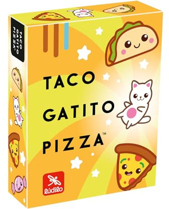 Ludilo - Taco Gatito Pizza | Juegos De Mesa Niños 4 Años O Más | Juegos Educativos Niños 4 Años O Más De 2 A 6 Jugadores | Juego De Cartas para Niños