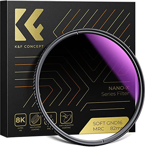 K&F Concept Nano-X 62mm Soft GND8 Verlaufsfilter ND0,9(3 Stops,12,5%) Grauverlaufsfilter GND8 Filter aus optisches Glas