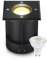 lambado® LED Bodenstrahler für Außen in Schwarz - Wasserdicht & Befahrbar inkl. 5W GU10 Strahler neutralweiss - Eckige Bodenleuchte/Bodeneinbaustrahler IP67 für Terrasse & Garten