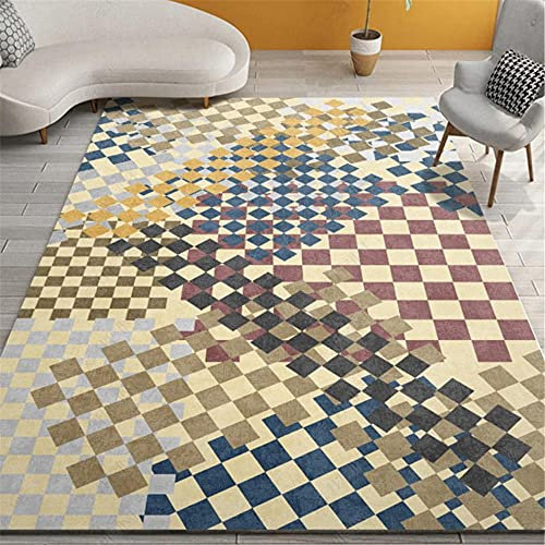 Xiaosua Mint Teppich Grau Wohnzimmer Teppichgrau unordentlicher Plaid Modern Haltable Wasserwäsche Kinderteppich Spielmatte 140X200CM Kinderzimmer Jungen 4ft 7.1''X6ft 6.7''
