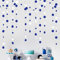 52Ft Marineblau Weiß und Silber Kreis Punkte Girlande Royal Blue Hanging Paper Polka Dots Streamer für Geburtstag, Hochzeit, Braut, Babyparty, Nautik, AHOI, Achor, Piratenthema, Party-Dekorationen