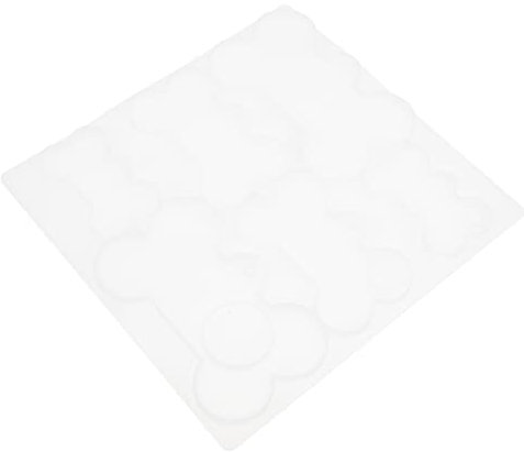 EXCEART Silikonform Tierisches Silikon Hundemarke Harz Hunde- Tag- Form Halskettenanhänger Epoxidharz Hundemarke Schlüsselanhänger Gebäckformen Silikon Ohrringe Kuchen Weiß Kieselgel Gips