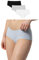 Snocks 3er Pack Hipster - Damen Baumwolle Panties - Push-Up Unterhose Damen Slip - Gr.L, Farbe Weiß/Grau/Schwarz