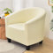 FANSU Sesselschoner Sesselbezug Sofabezug, Einfarbig Tub Chairs Sesselhussen mit Armlehne, Sesselüberwurf für Clubsessel Loungesessel Cocktailsessel (Beige)
