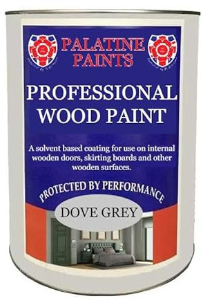 Palatine PaintsProtected By Performance Gloss Interior Wood Paint - 26 Colours - Quick Delivery (1L, Dove Grey)