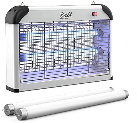 Electric Bug Zapper 20W Indoor Insect Killer Mosquito BALI OUTDOORS Fly Zapper, Fly Traps-Powerful 4200V Grid Bug Lamp Light Use with Protection Mesh Film- Including 2 Replacement Bulbs