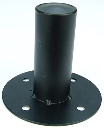 1 Stück Boxenflansch Stahl schwarz - PA Boxen Flansch Einbauflansch Einbauhülse für 35 mm Stative (1x Boschenflansch Stahl)